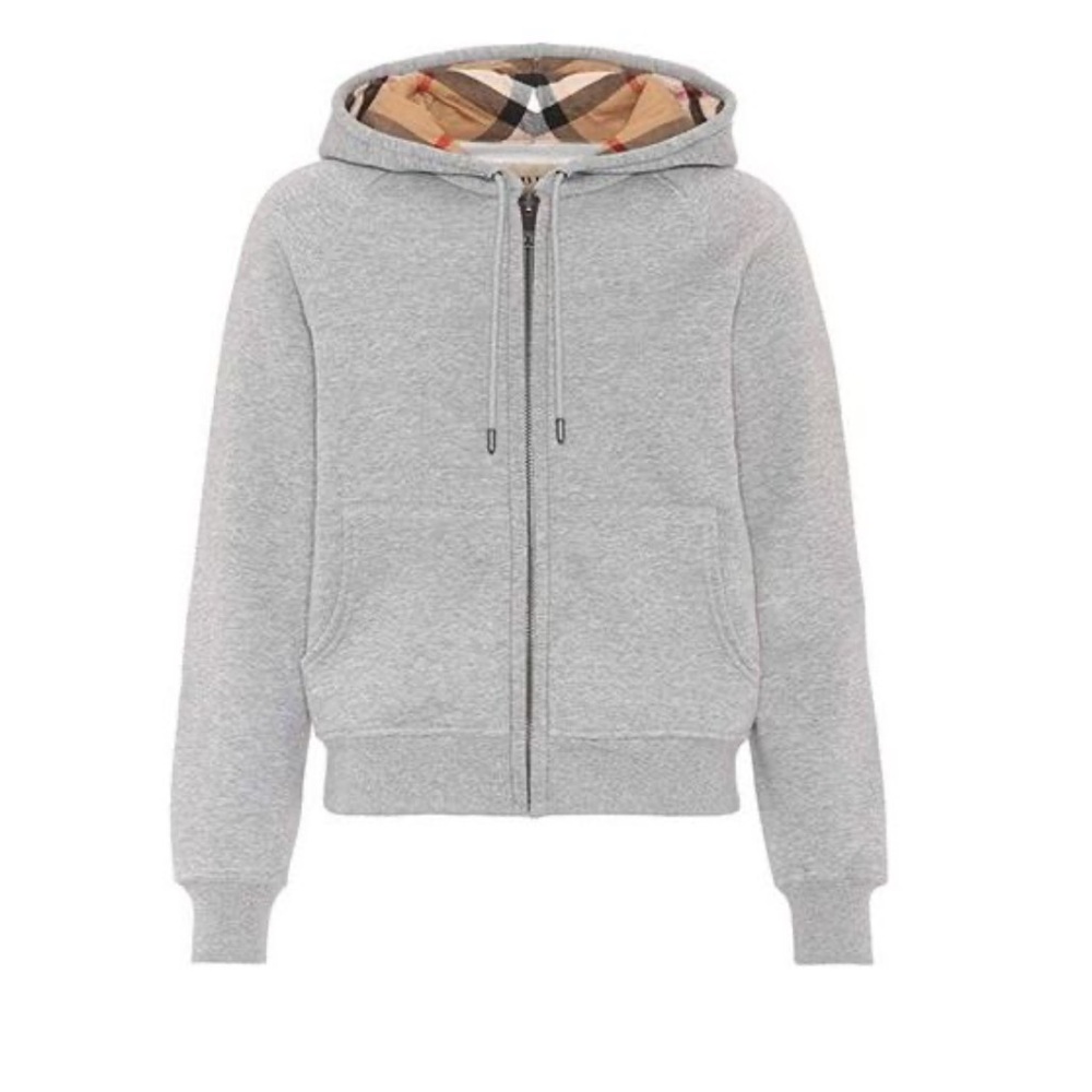 Burberry Light Gray Hooded Jacket